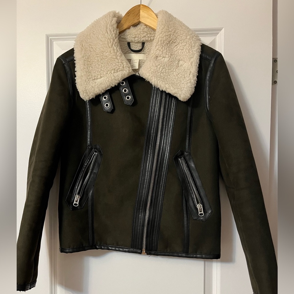 Khaki motto jacket